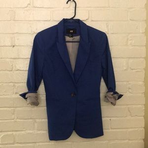 Bright blue boyfriend blazer XS 0 2